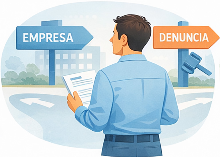 Trabajador eligiendo entre indemnización o readmisión